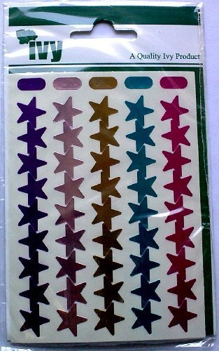 Ivy Stationery 90 Assorted Self-Adhesive Star Stickers 232772