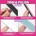 FANDAMEI Nail Polish Gel Remover Tools Kit with Nail Clips, 100ml Nail Polish Remover Bottle, 500 Nail Remover Cotton Pad, Nail Brush, Cuticle Pusher/Peeler, 100/180 Nail File,Buffer Block