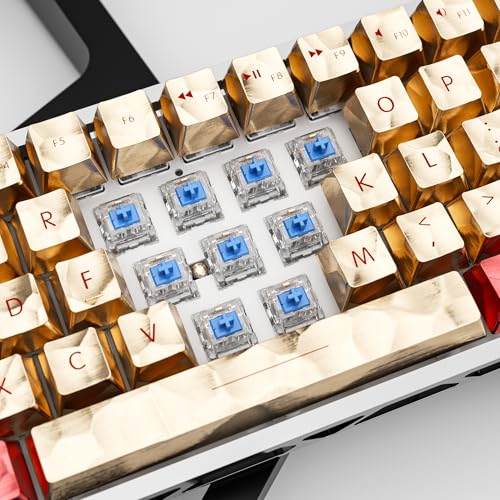 Image of Zhouwang 50Pcs Crystal Blue Switch,4Pcs Kailh Box Experience Switch,Crisp Clicky,Suitable for Mechanical Gaming Keyboards.
