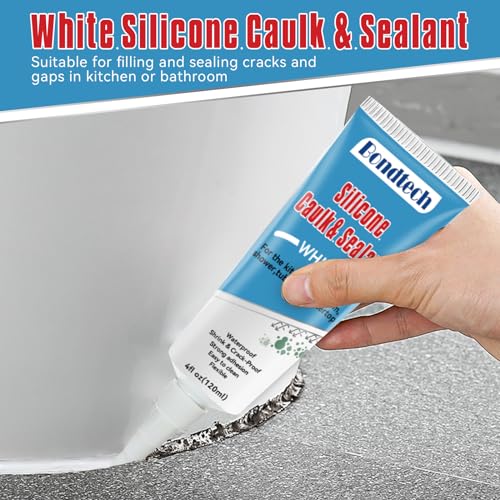 Bondtech FMBLJ-001 8 Oz White Silicone Caulk Bathroom thumb #1