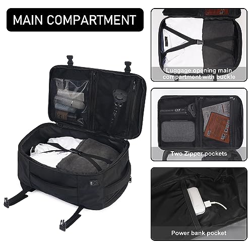 ECOHUB 16'' Travel Backpack Underseat Carry on Backpack Personal Item Travel Bag Airplane with 13 Pockets Carry on Luggage Water Bottle Holder USB Charging Port Casual Daypack for  image 1