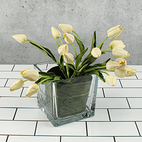 Richland 1709555_12 Square Glass Cube Vase 6 Inch Set Of 12 thumb #1