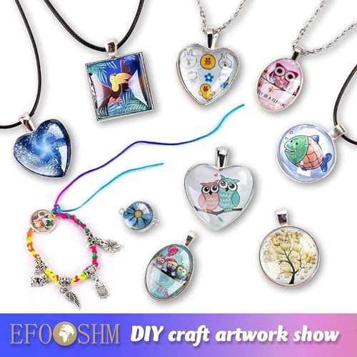 EFO SHM Kit de bricolage pour enfants - Chaînes à faire soi-même - Ensemble de bracelets, pendentifs, colliers pour filles et garçons - Cadeau idéal – vue 2