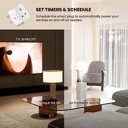 Smart Plug, Wi-Fi Outlet Compatible with Alexa, Google Home, Wireless Smart Socket with Energy Monitoring, Timer & APP Remote Control, 2.4GHz Wi-Fi Only - No Hub Required (1 Pack) - Image 6