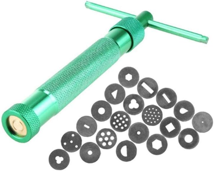 Practical Pottery Clay Extruder Soft Candy Cake Pastry Set Stainless Steel Mud Extruder Metal Tool Technology (Color : A) (A)