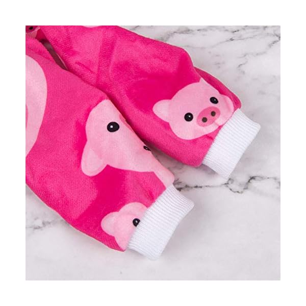 Cutebone pink pig dog pajamas cute cat clothes pet pjs onesie, medium p46m - image 8