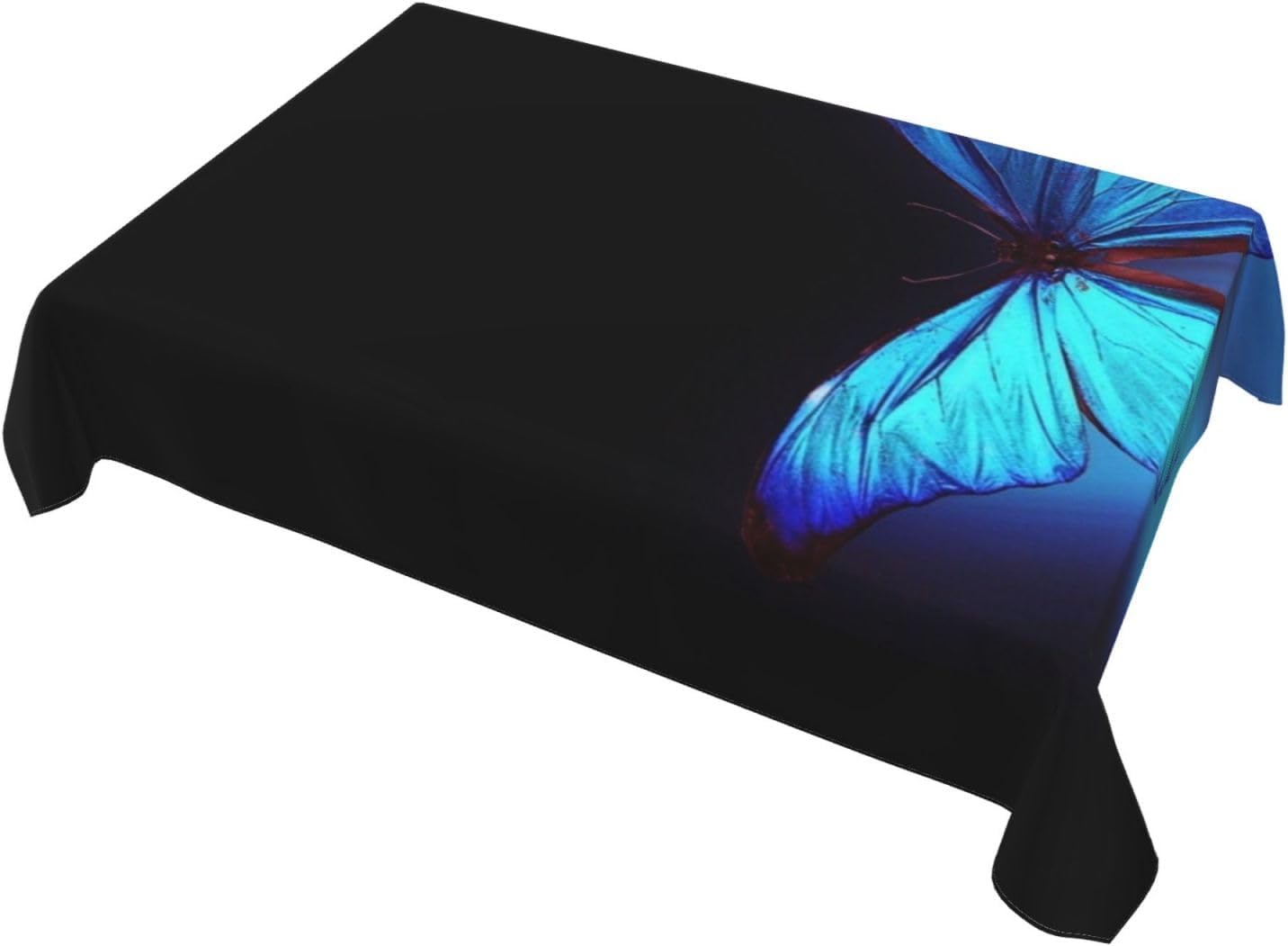 Tovaglia Antimacchia 300x140 cm Rettangolare Farfalla Blu Tovaglie Impermeabile 3 Metri Copritavolo Poliestere Protezione Tavolo Farfalla, per Feste (12-14 Posti) a-5268