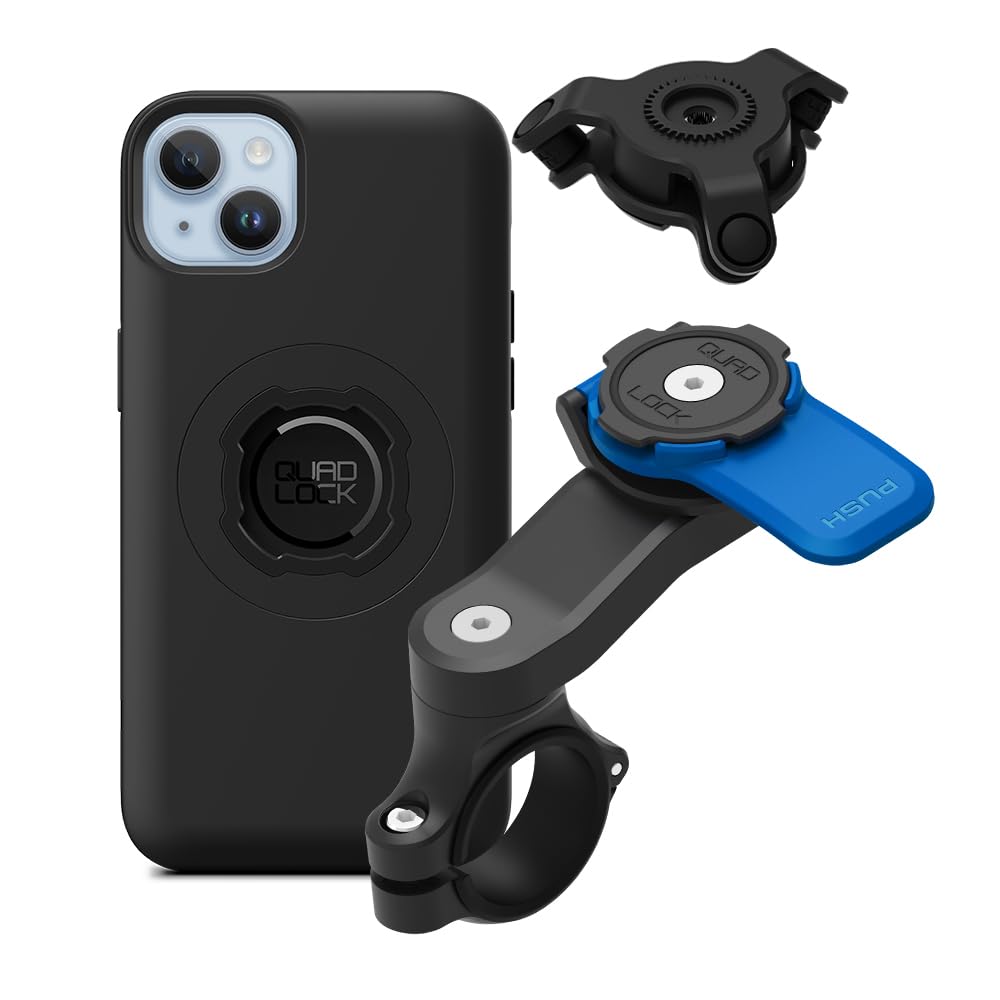 Quad Lock Motorcycle Handlebar Phone Mount Kit with Vibration Dampener and iPhone 13 MAG Case — view 20
