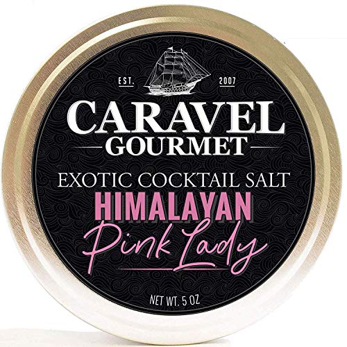 Pink Lady Exotic Cocktail Salt - All-Natural Glass Rimmer & Finishing Pink Salt, from the Himalayan Mountains, Ground Extra Fine - No MSG, Non-GMO, Gluten-Free - 5 oz. Stackable Tin