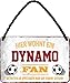N / A Hier wohnt EIN Dynamo Fan Plaque en tôle Motif football 18 x 12 cm