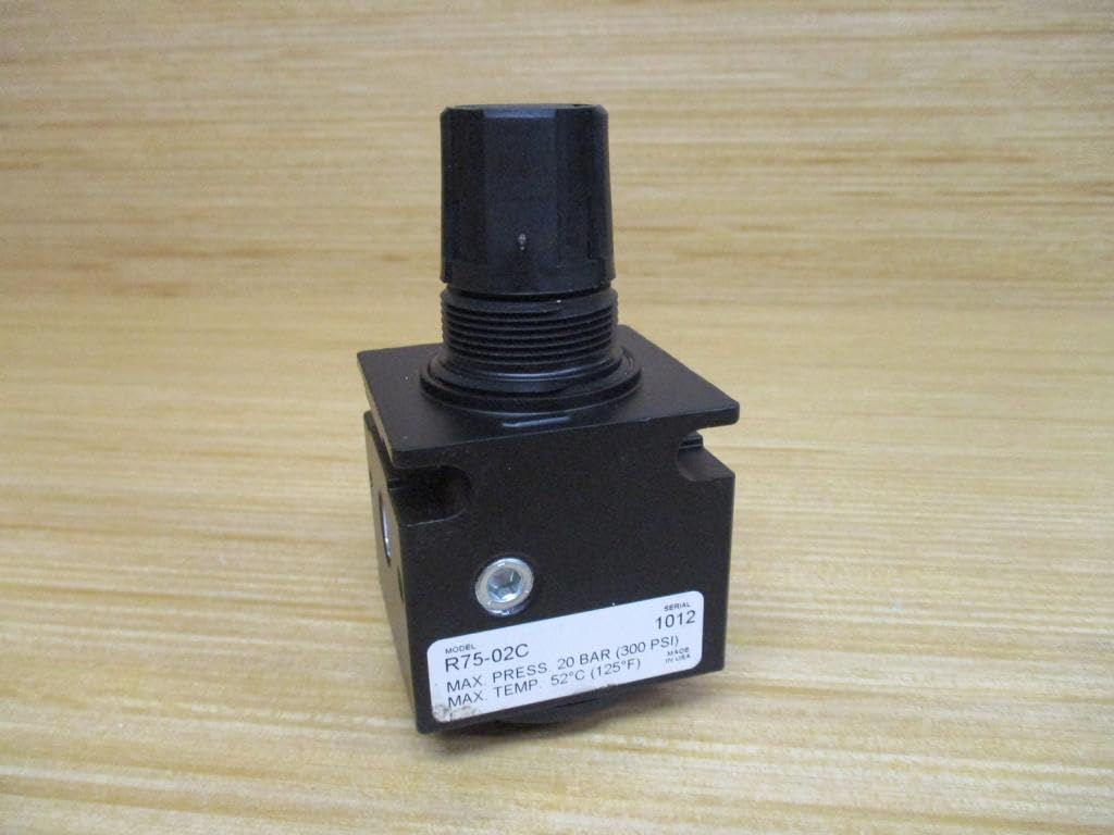 SCHRADER BELLOWS R75-02C 1/4 INCH Ports, Regulator, 0-125, PSIG