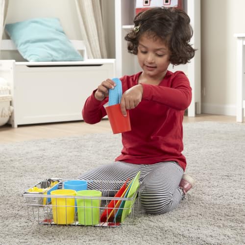 Melissa & Doug Lets Play House Wash and Dry Dish Set, 4 Place Settings - image 7