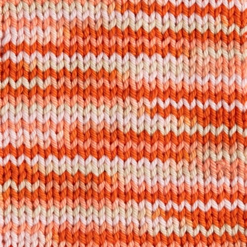 Image of Knit Picks Dishie Multi Worsted Weight 100% Cotton Yarn for Crocheting | 100g of multicolor variegated yarn in Pink Grapefruit color for dishcloths, machine washable.