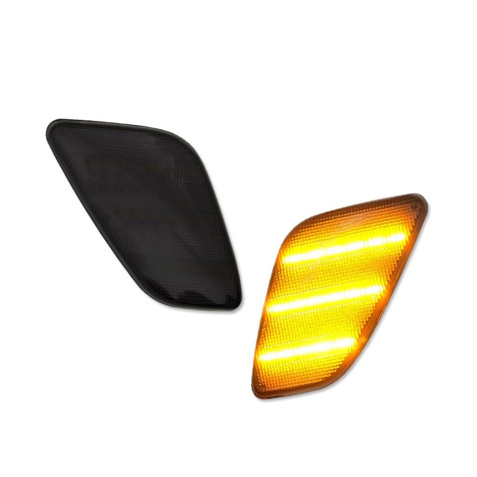 Clignotant Latéraux pour Jeep pour Wrangler TJ 1997-2006 Feu De Position Latéral À LED Clignotant Avant Ambre Lentille Transparente Et Fumée Clignotant De Voiture