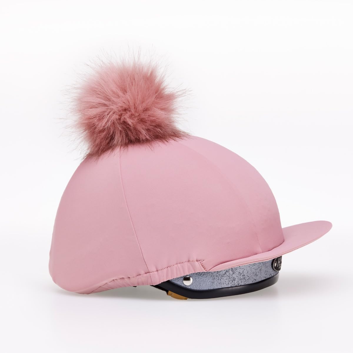 Hat Silk with Interchangeable Faux Fur Pom Poms – Stretch Fit, Peaked Design