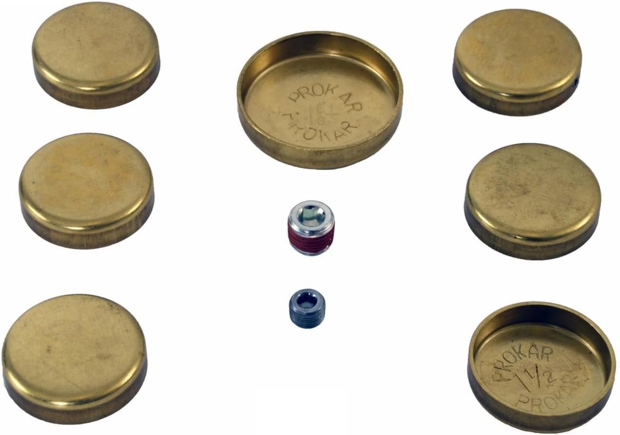 LowPricedAutoParts Brass Freeze Plug Kit (Expansion/Core Plugs) - Fits Buick Oldsmobile Pontiac 3.3L OHV V6 Engines 1989-1993