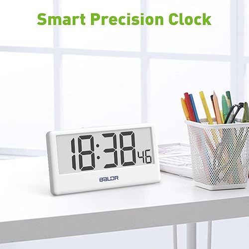 Miniatura 5 de BALDR Reloj digital WiFi, funciona con pilas, con gran pantalla digital, hora de Internet, 1224 conmutables WiFi, sincronización automática con