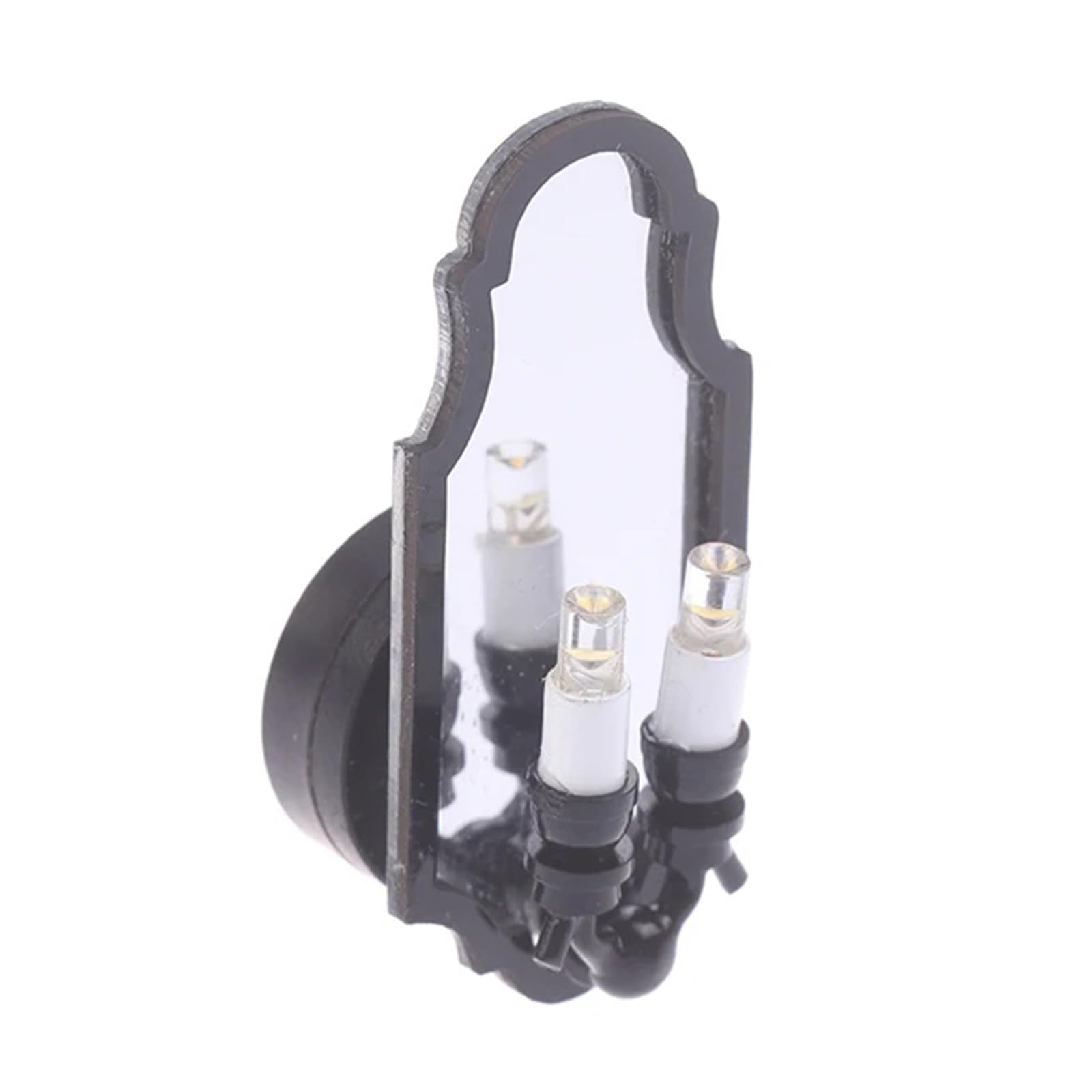 Case delle bambole LED Applique da parete con due teste lampada scala 1/12 Lampada da parete in miniatura per scena giardino visualizzazione decorazioni