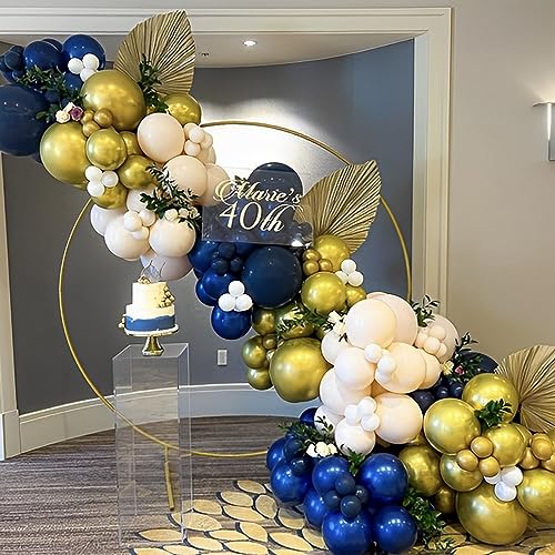 Image of Voircoloria 110pcs Navy Blue Balloons 12inch Dark Blue Latex Party Balloons for Graduation, Wedding, Birthday, Baby Shower, Gender Reveal, Anniversary Party Decorations