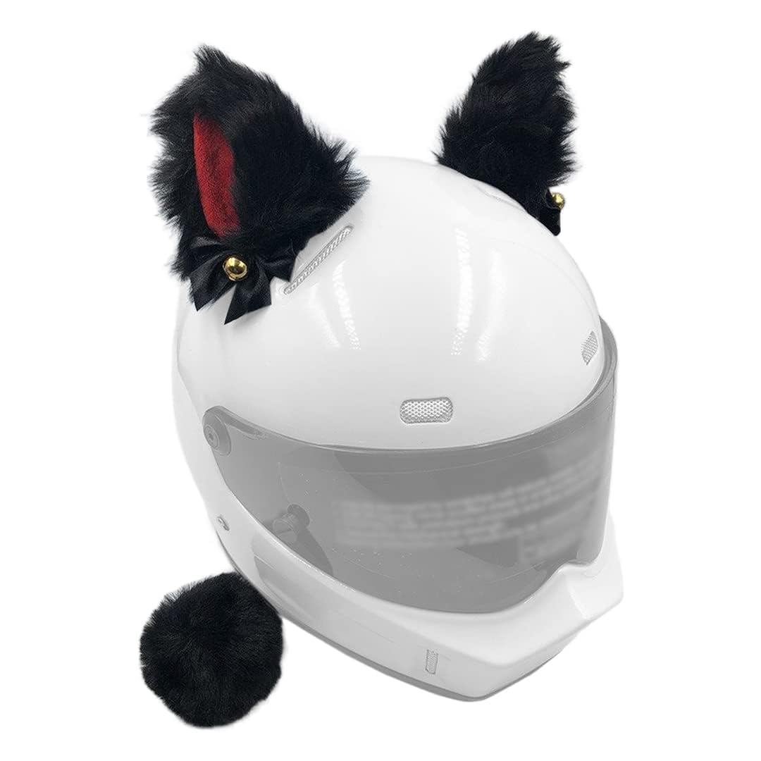 Amazon | ふわふわ 猫の耳 ベル オートバイヘルメットホーン かわいい