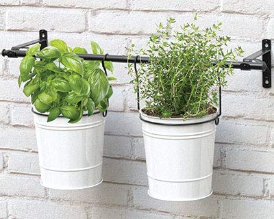 Panacea 82631 Vintage Milkhouse Planter Buckets With Hanging Bar #TOP14