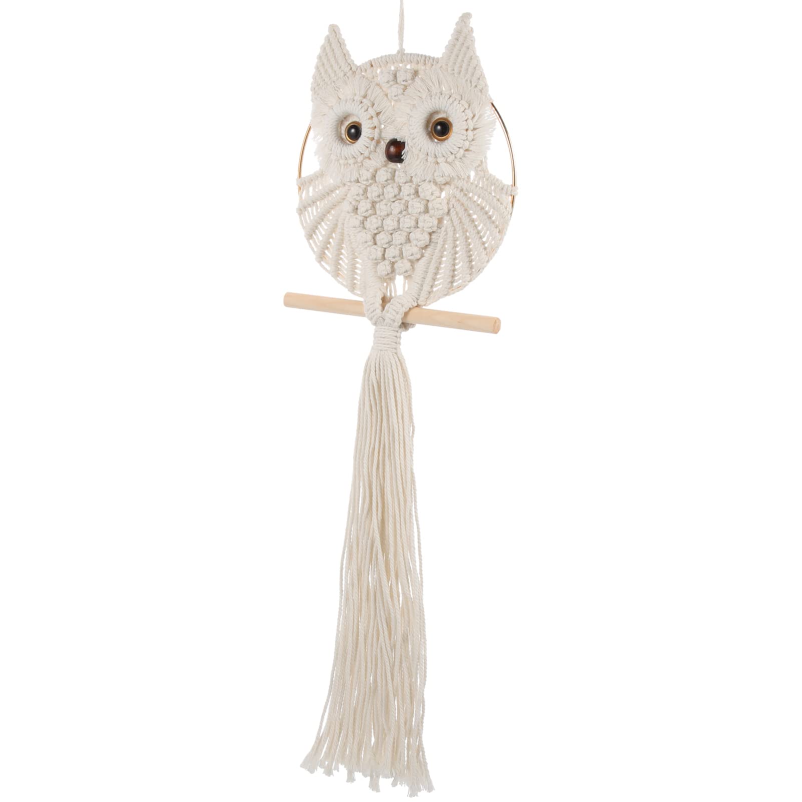 Tapisisserie murale hibou en macramé idée cadeau déco originale - 8