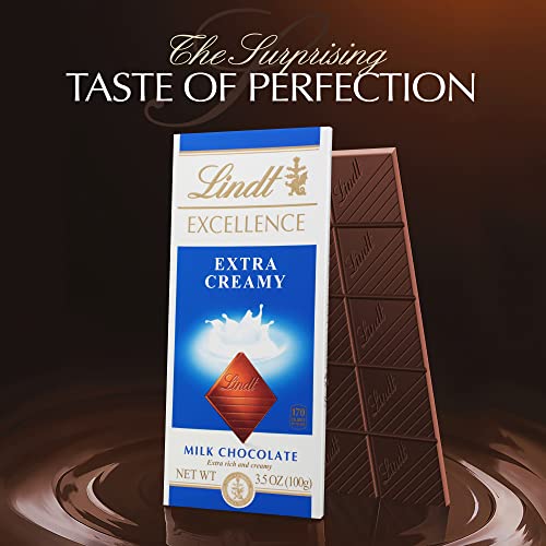 Lindt Excellence Extra Creamy Milk Chocolate Bar, Milk Chocolate Candy, 3.5 Oz. (12 Pack) #TOP6