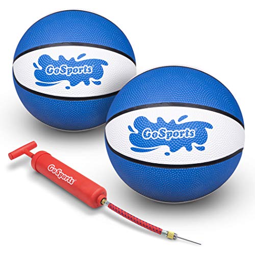 GoSports Blue Water Basketballs Set of 2 | Size 3 (7") Pool Basketballs