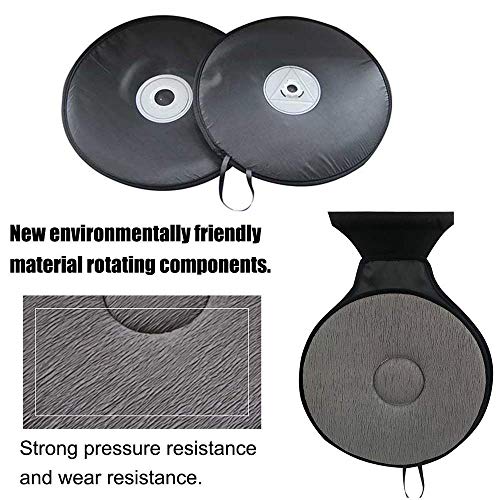 Niikee 360 ° auto stoel roterende draaikussen, geheugen draaibare schuim mobiliteit hulp stoel kussen (zwart) - Image 7