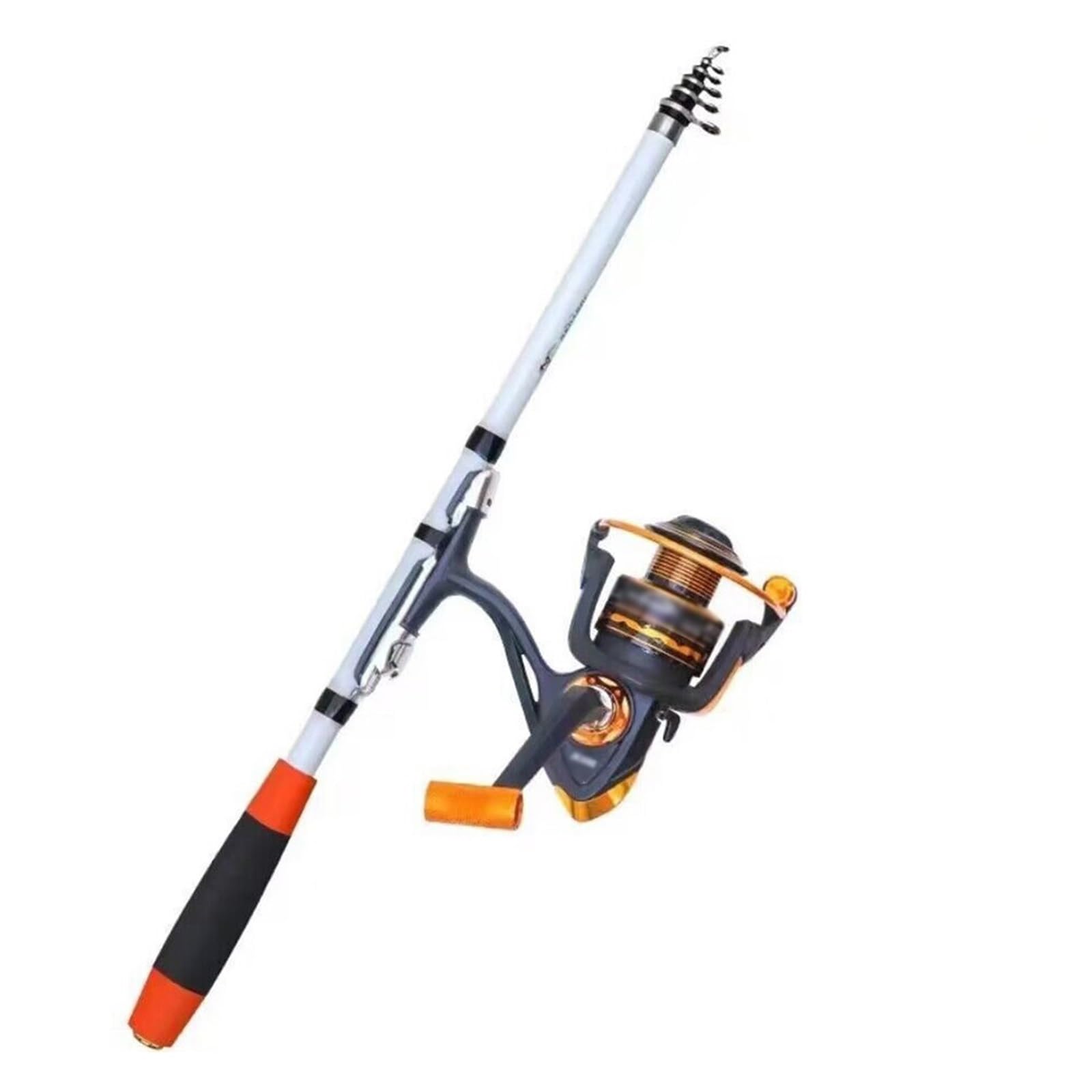 Telescopic Fishing Rod Combos 1.8M-3.0M Feeder Fishing Pole Casting Spinning Fishing Reel and Rod Set Carbon Fiber Casting Lure Rod Carp Fishing Tackle Portable Fishing Rods Outdoor Fishing Poles (On