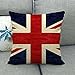 WRTN Funda de cojín con la bandera del Reino Unido, diseño vintage de la bandera del Reino Unido, para hombres, mujeres, niños, niñas, sala de estar, dormitorio, sofá, silla, 17 x 17 pulgadas (R)