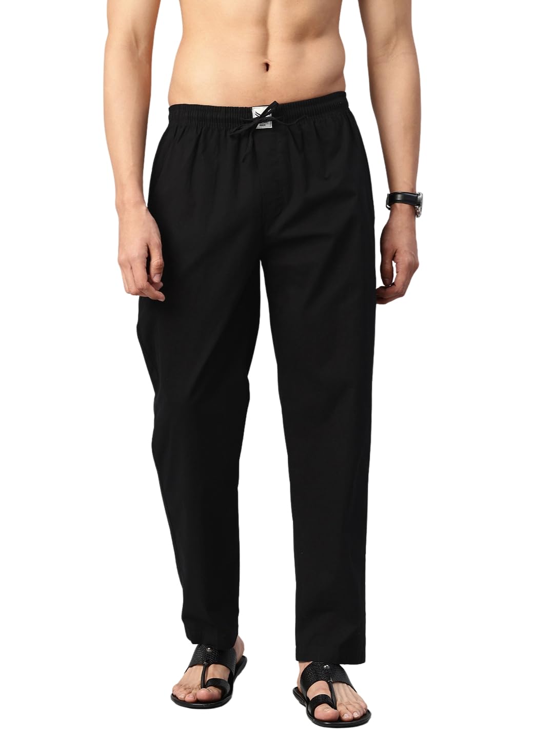 Comfort Fit Solid Pure Cotton Casual Style Lounge Pants