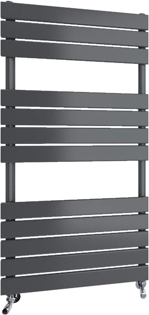 Radbliss Bathroom Towel Rail Radiator 1200x600(HxW) mm Anthracite Flat Panel Central Heating Ladder RAD