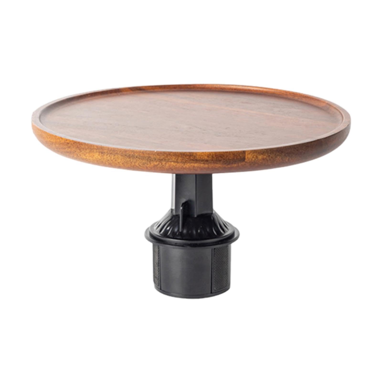 Qianly Mesa de Escritorio para Coche con Soporte para Portátil, Fácil de Montar para Viajes Por Carretera, de Madera, Giratoria 360°.