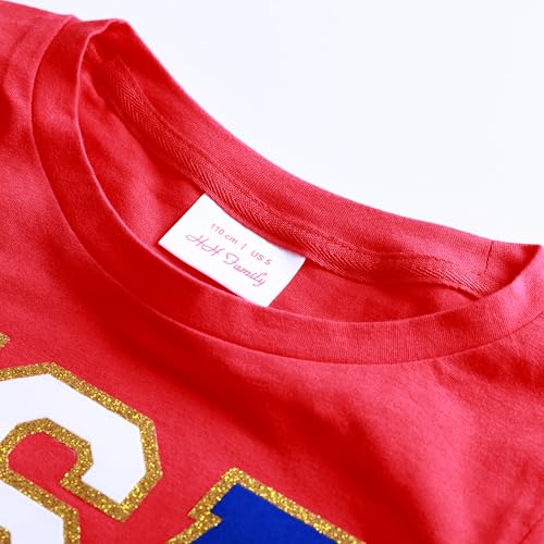 Image of 4th of July Shirts for Girls Patriotic American Flag Kids Clothing