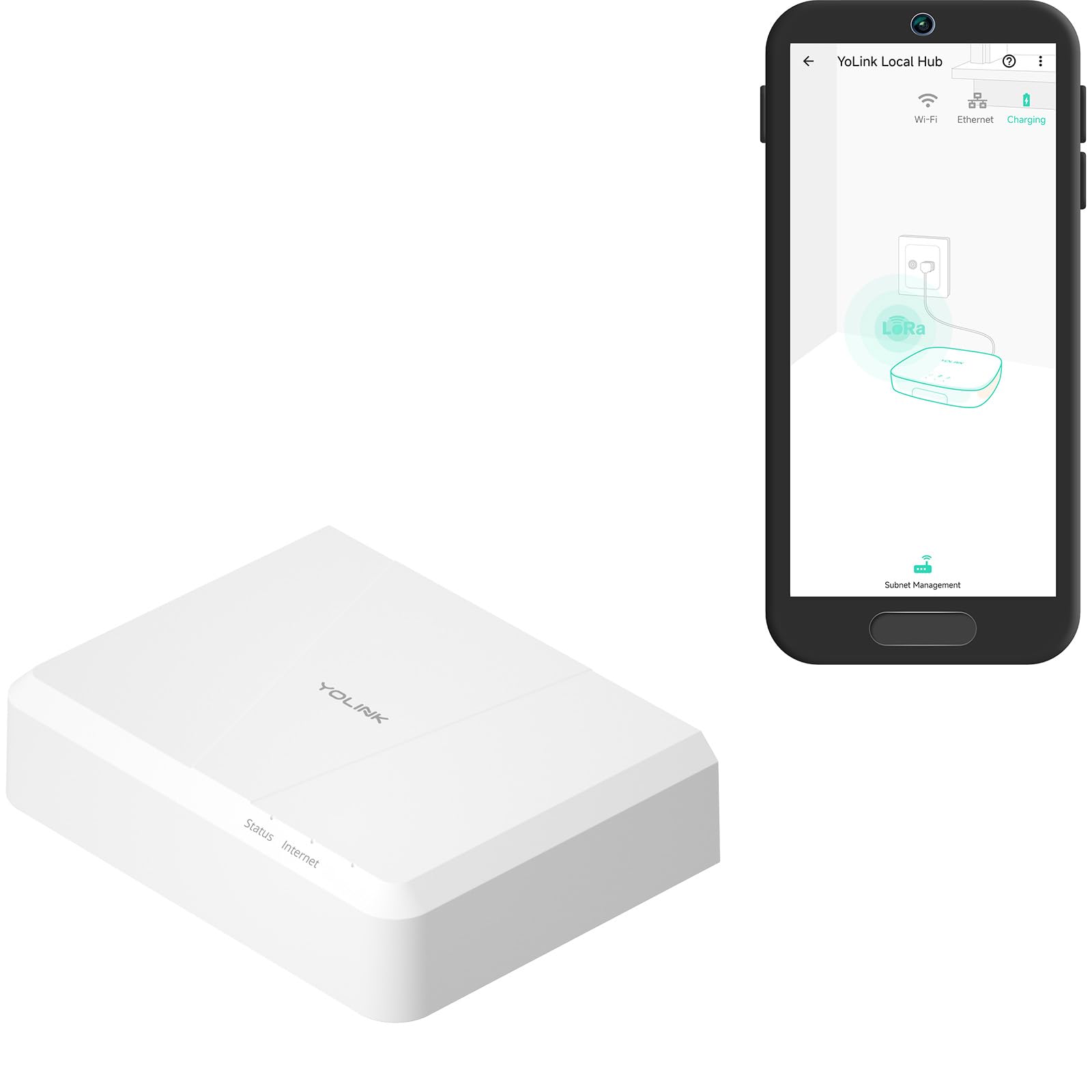 YoLink YoLink Local Hub, Smart Home: Battery Backup, Local API, Matter-Compatible, Local Automation, Seamless Plug & Play Installation, Ideal for Remote & Urban Residences, 1/4 Mile Extended Range