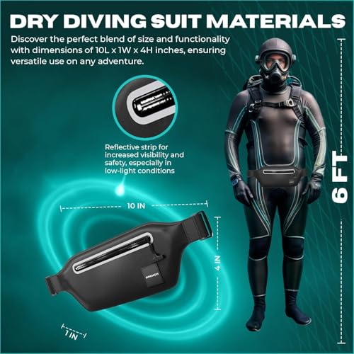 Image of Drench Waterproof Waist Pouch with Floating Waterproof Phone Case | Submersible Dry Bag Fanny Pack | Phone Holder for Swimming, Boating, SUP, Snorkeling | IPX8 Floating Phone Pouch Included