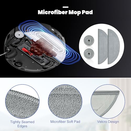 Image of 29 Pack Accessories Kit for Roborock Saros 10 Robot Vacuum | 1 Pairs Mainbrush 6 Side Brush 4 Filter 6 Dust Bags 4 Long Mop 4 Small Round Mop 1 Base Station Brush 2 Tools