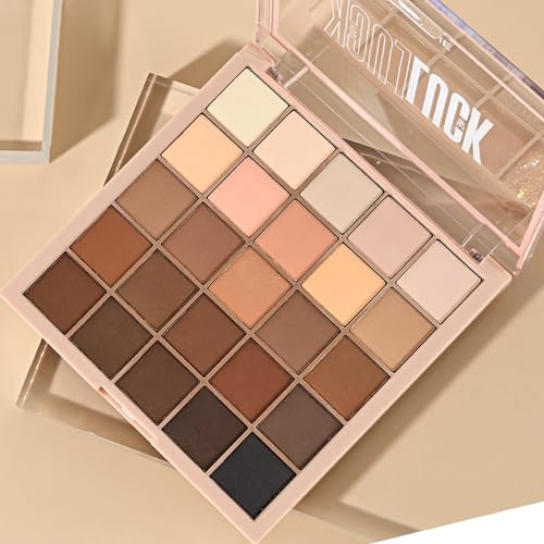 Image of Brown Eyeshadow Palette, Nude Eye Shadow Pallets for Women, 25 Colour Matte White Black Smokey Neutral Long Lasting Highly Pigmented Eye Shadows Palettes Makeup Gifts for Women and Girls