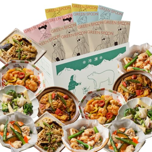 グリーンスプーン 250kcal以下 おかず 6種 12食 【ダイエット 糖質制限 カロリー調整 塩分控えめ たんぱく質 冷凍弁当 冷凍食品 冷凍野菜 惣菜 野菜 レンジで5分 ヘルシー 】 GREENSPOON メインディッシュの商品画像（Amazon）