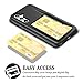 FDTCYDS Galaxy A54 Case with Card Holder,Credit Card Slot Protective Wallet Case for Samsung Galaxy A54 - Grey