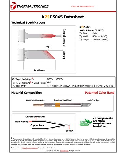 Image of Thermaltronics K75DS045 Knife 4.50mm (0.177in)
