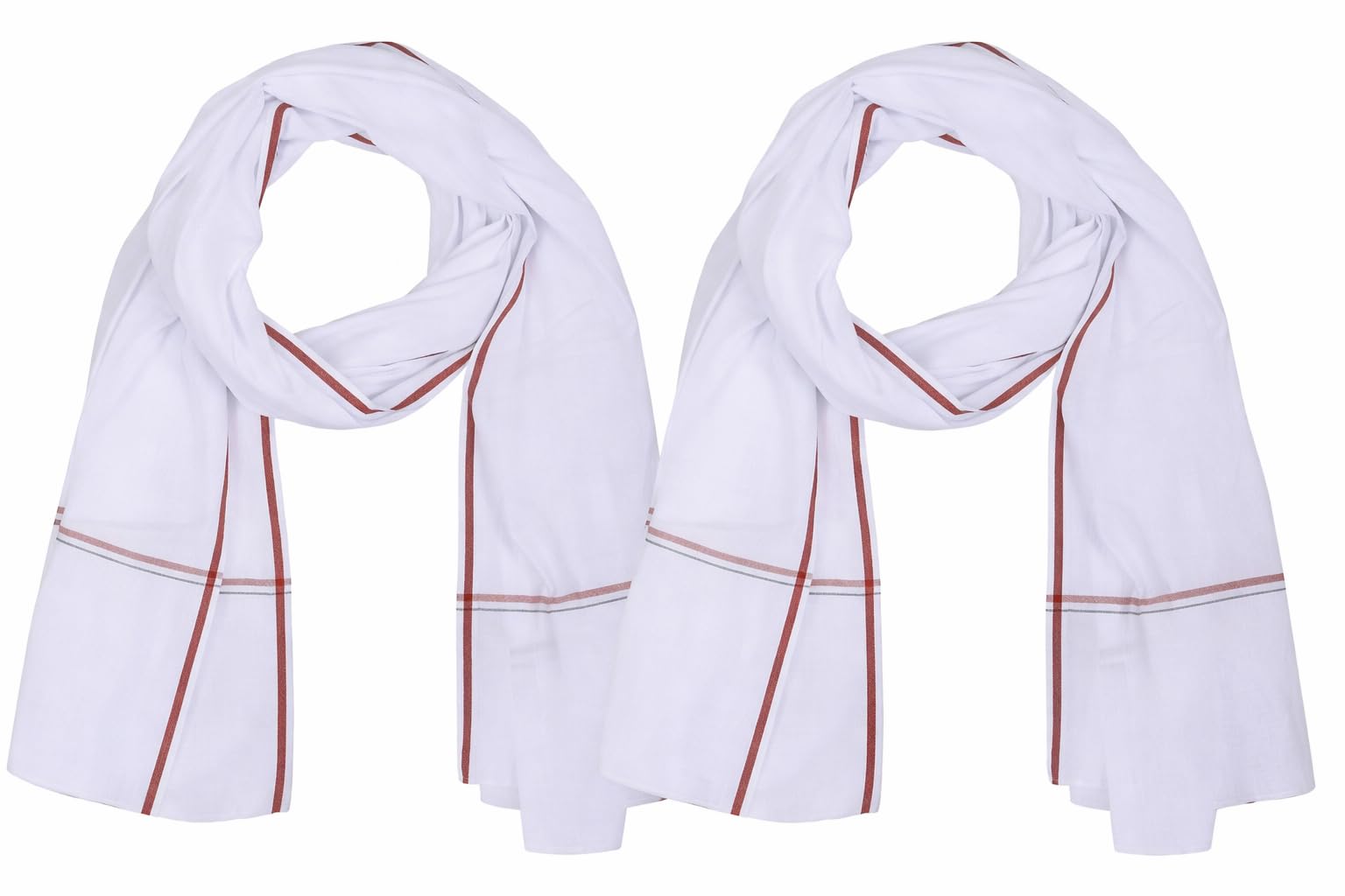 Pure Cotton Soft Gamcha for Men- White Men's gamcha/safi. (White) (pack of 2)-image-14