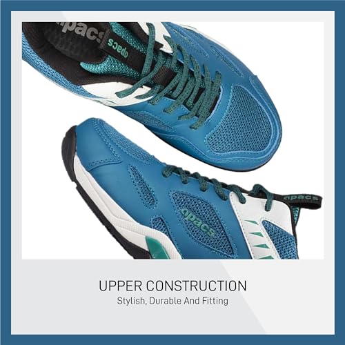 Image of Apacs Champ 303 (CP-303-XY) Non-Marking Professional Badminton Shoes | Ideal for Indoor Games (Badminton, Tennis, Volleyball, Squash) Durable | Super Stable | Hi-Comfy Badminton Shoe Blue (UK 9)