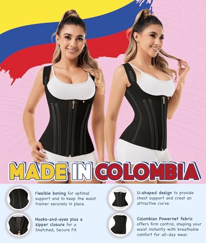 Image of LadySlim REAL COLOMBIAN Fajas Colombianas Reductoras LATEX Chaleco Vest Waist Trainer Cincher Workout Girdle