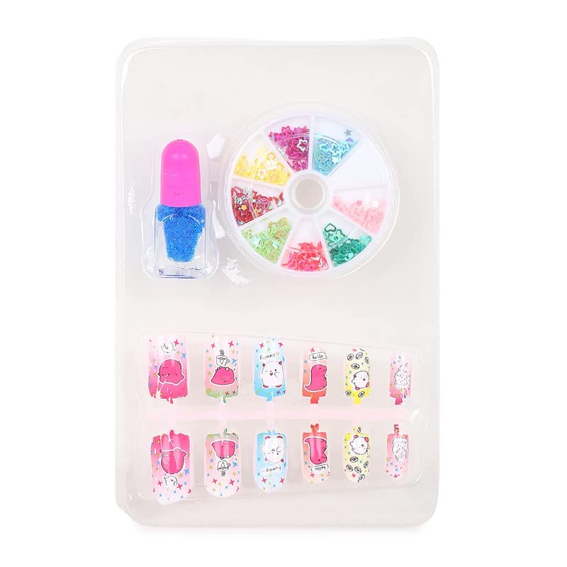 YBN Real Kid Cosmetic Kit, Kids Makeup Kit for Girls, Kids Play Washable Makeup Set and Nail Art Box Girl Gifts for 3/4/5/6/7 Year 1