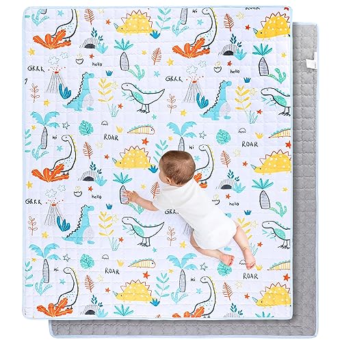 Image of MEM Playpen Mat 71" X 59" Baby Play Mat, One-Piece Baby Crawling Mat, Non Slip Washable Play Mats for Floor, Cushioned Baby Playmat Floor Mat for Infants, Babies, Toddlers