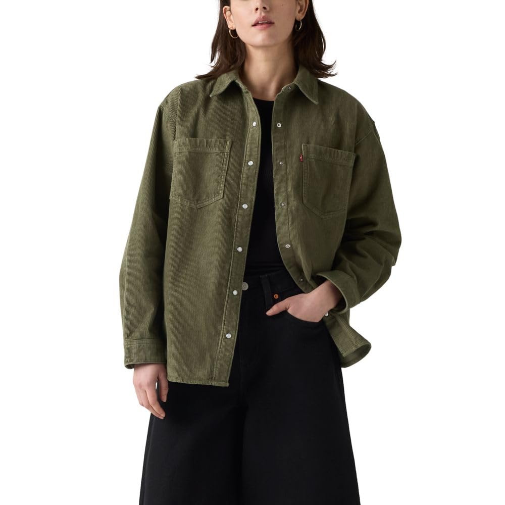 

                                                    Levi's Women's Iris Overshirt Jacket, (New) Ivy Gr