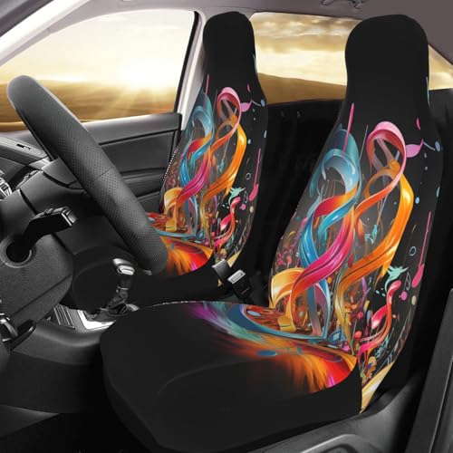 Housses de siège de voiture pour animer vos voyages en SUV avec des motifs de notes de musique
