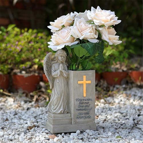 Décoration de jardin avec statue d'ange et statuette ailée extérieure - 6